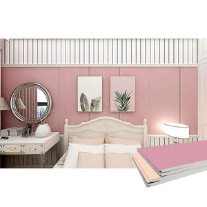 Vendita calda interna parete bordo camera da letto rosa plastica WPC PVC pannelli di parete - Product Image 3