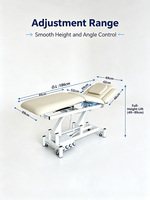 Table de traitement chiropratique électrique à hauteur réglable avec commande au pied, lit de beauté multifonctionnel pour ajustement de la colonne vertébrale et massage