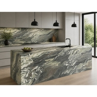 Dalle de marbre rouge Cipollino-Ondulato SH STONE, finition polie, pour comptoirs, plans de travail, revêtements muraux, fabrication sur mesure, découpe sur mesure