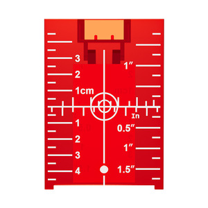 Magnetic Level Gauge Red Green Laser Target With Metric Imperial Scale For Ceiling Leveling Installation - Product Image 3