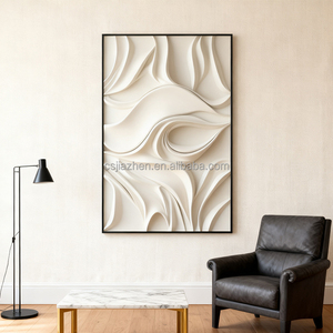 Commercio all'ingrosso di grandi dimensioni minimalista <span class=keywords><strong>arte</strong></span> da parete Offwhite e nero 3d Vision Board divano sfondo parete appesa in legno decorazione della parete - Product Image 3