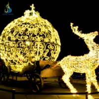 Bestseller Outdoor-Dekoration Hirsch-Lichtskulptur Wasserdichte Weihnachts-Tier-Festival-Laterne für Gartendekoration
