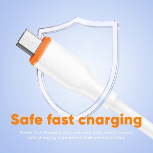 VIDVIE Mobil sạc cáp dày PVC đen trắng 3A sạc nhanh <span class=keywords><strong>micro</strong></span> <span class=keywords><strong>USB</strong></span> Cáp dữ liệu <span class=keywords><strong>V8</strong></span> Turbo truyền dữ liệu Cabo - Product Image 6