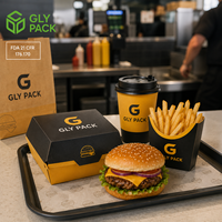 Boîte à burger en carton personnalisée de qualité alimentaire, jetable, pour frites et restauration rapide à emporter en gros pour restaurants