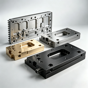 Plaques de collecteur usinées CNC sur mesure, haute précision, en aluminium, laiton, acier inoxydable, plaques de cavité, pièces usinées OEM selon dessin - Product Image 1