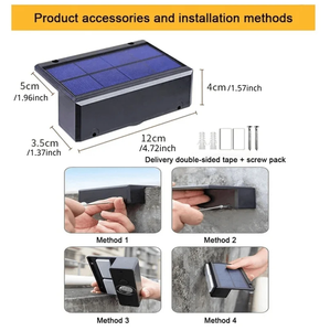 Lampe murale solaire à double LED - Product Image 3