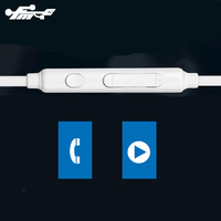 Earphone nyaman In-ear, Earphone dengan mikrofon dan Remote Volume untuk ponsel SAMSUNG S6 berkabel