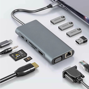 Type <b>C</b> 11 In 1 <b>Hub</b> Aluminum Alloy With Hdmi 2.0 Lan Port Sd Card Reader For Macbook Laptop - Product Image 5