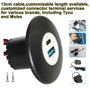 Nhà máy 12V 24V Vòng nhúng sạc Ổ cắm kép USB QC3.0 5v3.1a cổng USB điện USB Ổ cắm điện xe sạc Ổ cắm Adapter - Product Image 3