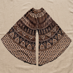 Túnica Mandala Boho Harem Palazzo de Pierna Ancha para Yoga, Danza del Vientre, Estilo Gitano, Verano, 100% Algodón Transpirable, Largo hasta la Pantorrilla, con Lazos - Product Image 2