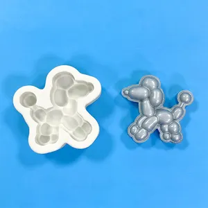 Molde de silicona para globos de perro, moldes de chocolate para pastel 3D, herramienta para hornear Fondue, moldes para decoración de pasteles