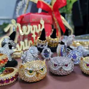 2020 di <span class=keywords><strong>Miss</strong></span> Gioielli con Diamanti Ghiacciato Fuori Rock Mens Placcato Oro Hip Hop Anello - Product Image 1