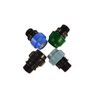 Raccord de tuyauterie HDPE 20-110 mm PN16, raccord à compression PP, adaptateur de couplage fileté mâle
