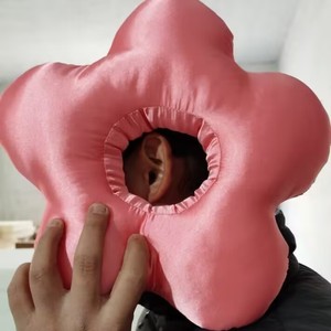 Cuscino di Lusso in Maglia con Foro per Piercing all'Orecchio, per Cartilagine, Coda di Cavallo, Protezione per Dolori <span class=keywords><strong>al</strong></span> <span class=keywords><strong>Collo</strong></span> e alle Orecchie, Ideale per Dormire - Product Image 4