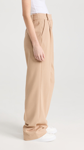 Oem produttore personalizzato Casual a vita alta con cerniera a doppia piega tasche laterali a gamba larga <span class=keywords><strong>pantaloni</strong></span> da <span class=keywords><strong>donna</strong></span> <span class=keywords><strong>pantaloni</strong></span> <span class=keywords><strong>Beige</strong></span> - Product Image 5