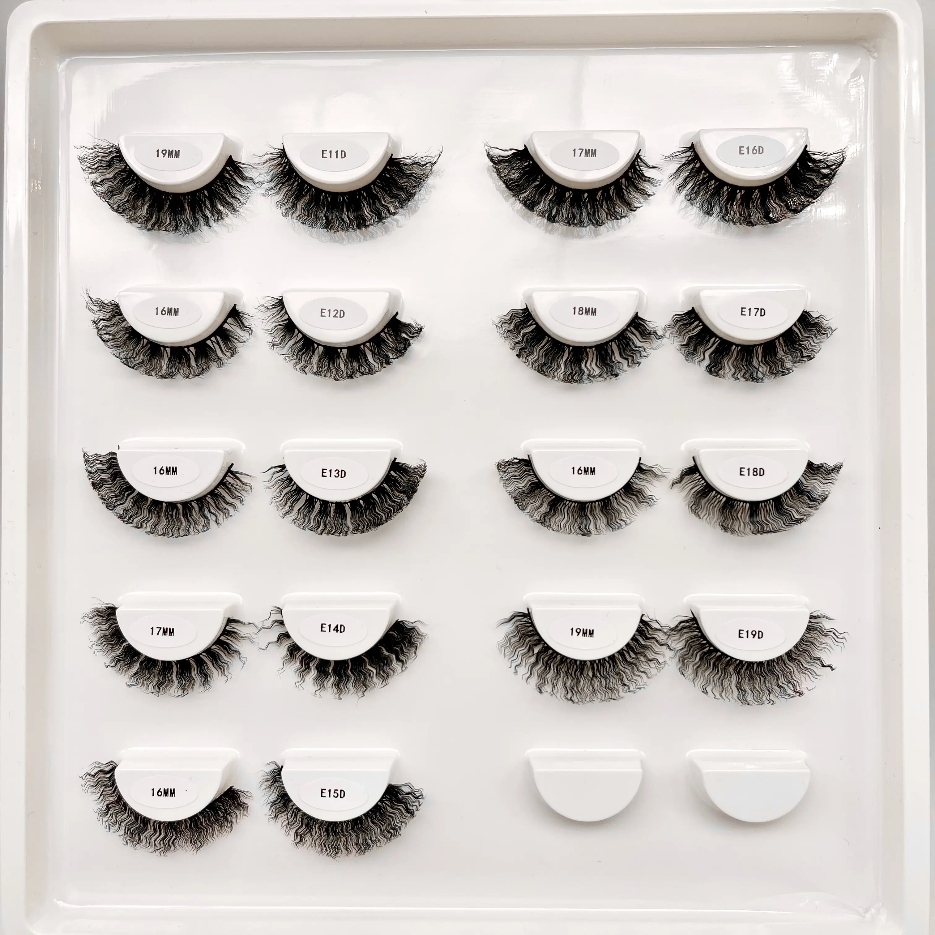 wholesale Wool Roll Eyelashes Extension Full Strip Shaped Lash Wool Roll Lashes wavy ppl eyelash with your logo