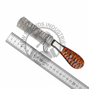 Cuchillo cortador de toro de acero de Damasco afilado EDC cuchillo de hoja fija cuchillo de caza Ideal para desollar Camping y actividades al aire libre - Product Image 1