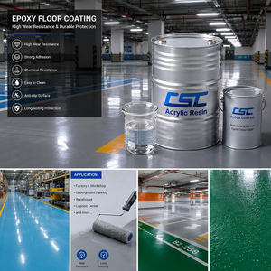 Peinture pour sols en béton CSC, résine synthétique et plastiques, pureté 50 %, pour garage, entrepôt, usine et installations industrielles - Product Image 2