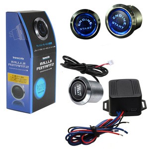 ระบบสตาร์ทรถยนต์แบบไร้กุญแจ 12V สวิตช์ปุ่มเดียว ไฟ LED สีฟ้า อะไหล่ดัดแปลงอเนกประสงค์ - Product Image 2