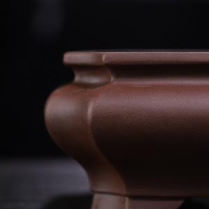 Vaso per Bonsai di Lusso Artigianale <span class=keywords><strong>in</strong></span> Argilla Yixing Viola, Grande Capacità, <span class=keywords><strong>con</strong></span> Foro di Drenaggio per Esposizione su Tavolo o <span class=keywords><strong>Pavimento</strong></span>, Classico - Product Image 2