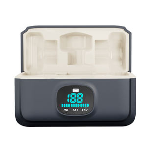 Microphone de revers sans fil SX21 2.4Ghz avec boîtier de charge Connecteur de type C de portée de 65 pieds <span class=keywords><strong>pour</strong></span> Studio Vlog et diffusion en direct - Product Image 4