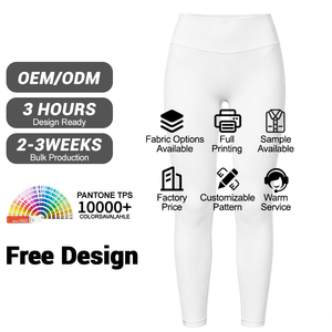 Женские леггинсы для йоги с высокой талией, карманами, из нейлона и спандекса, с эффектом подтяжки бедер, стрейч в четырех направлениях, для фитнеса и спортзала - Product Image 5