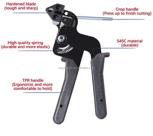 Alicates para Bridas de cable, herramienta manual de bridas de acero inoxidable, autoblocante correa de sujeción, herramienta de corte de alta calidad, cortador de cremallera automático <span class=keywords><strong>Tensi</strong></span> - Product Image 6