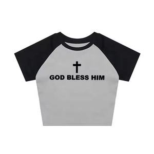 Camisetas de <span class=keywords><strong>Mujer</strong></span> con Estampado de Leopardo de Manga Corta, Boutique de Verano 2026, Ropa de Estados Unidos - Product Image 3