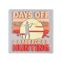Breloques décoratives en PVC pour chaussures Hunter, personnalisables en gros, breloques pour sabots de chasse, breloques 'Day off Not Today'