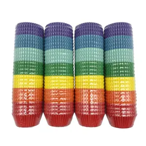700 pcs חבילה מוצק צבע מאפין נייר עוגת כוס סיטונאי עוגת בסיס נייר עובש עוגה - Product Image 1