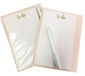 Bloc-notes adhésifs personnalisés à lignes pointillées avec stylo - Product Image 5