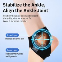 Orthèse de cheville professionnelle pour le sport, stabilisateur anti-entorse pour la course et la randonnée, manchon de compression réglable pour le pied