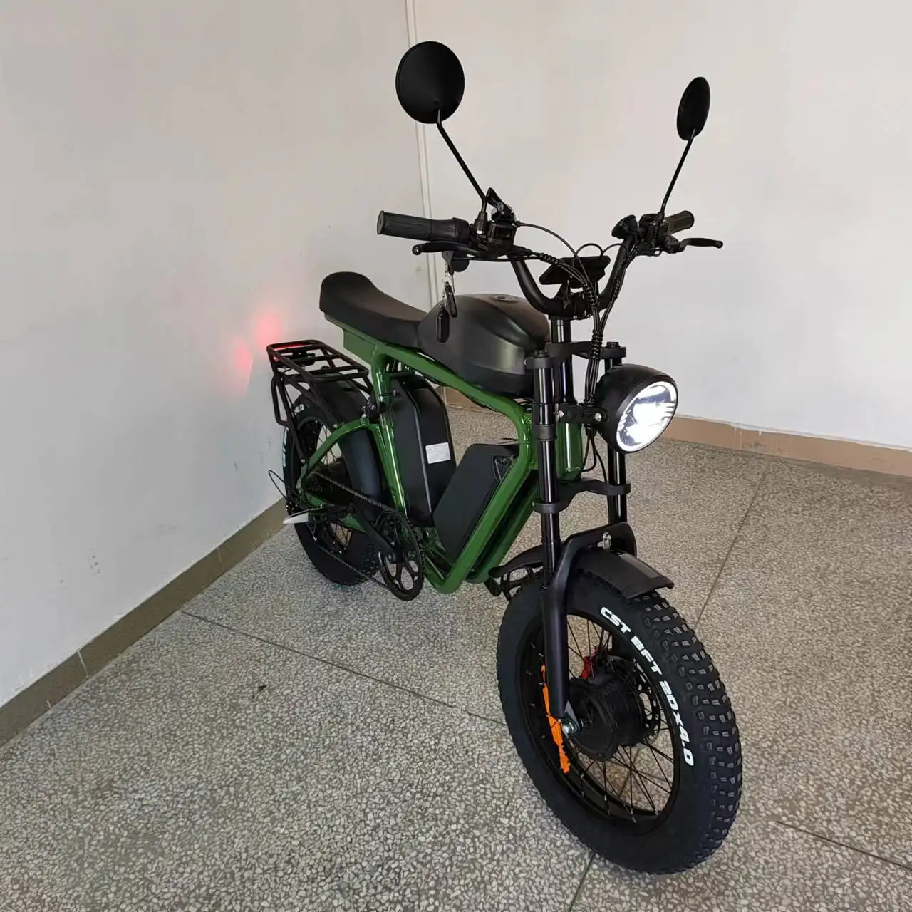 Bicicleta elétrica Dual Motor 2000W bateria tripla 52V 70Ah suspensão completa hidráulica freio gordo pneu longo alcance alumínio Frame