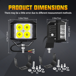 Nueva Luz de Trabajo LED de 12V y 4 Pulgadas, Doble Color, Resistente al Agua IP67, 35W, para Camiones, ATV, SUV y Barcos, Venta al Por Mayor - Product Image 2