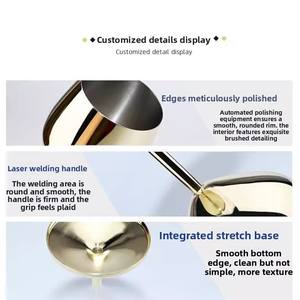 Gobelets isothermes en acier inoxydable de 18 oz avec logo <span class=keywords><strong>personnalisé</strong></span>, rouge et or, pour vin et champagne, verres à vin en métal au design élégant - Product Image 4