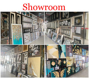 لوحة فنية حديثة فاخرة للجدران بتصميم تجريدي من الكريستال والبورسلين، مثالية لتزيين غرف المعيشة في المشاريع الفندقية والمنازل. - Product Image 5