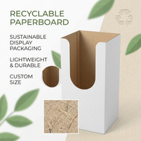 Carton ondulé rigide haute résistance 350 g/m² 400 g/m², gaufré, taille personnalisée, emballage plat, facile à assembler, utilisation en supermarché, boîte en kraft