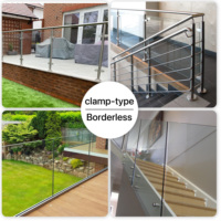 Système d'escalier de balcon moderne, accessoires de garde-corps en acier inoxydable 304/316, raccords de main courante, balustrade murale