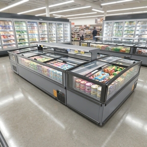 Congélateur vitrine commercial incurvé à économie d'énergie pour supermarchés, idéal pour Lulu et <span class=keywords><strong>Carrefour</strong></span> - Product Image 6