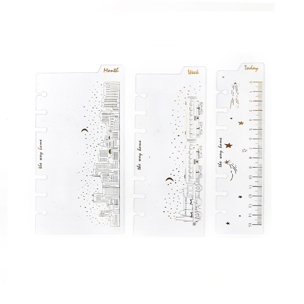 Перегородка из фольги A6, 6 колец, набор перегородки для индексной папки, 2 прозрачных перегородки для листов из ПВХ и 1 линейка для перезаполнения