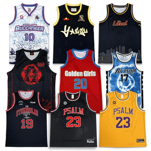 2025 Nueva camiseta de baloncesto Reversible personalizada cómoda transpirable 100% poliéster bordado uniforme de baloncesto - Product Image 2