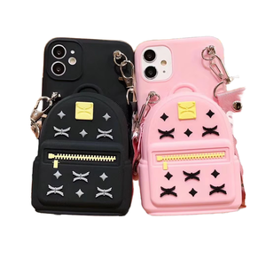 เคสโทรศัพท์ลายการ์ตูนพร้อมช่องใส่เหรียญ วัสดุซิลิโ<span class=keywords><strong>ค</strong></span>น TPU PC สำหรับ iPhone 6-16 PRO MAX PLUS X XS ดีไซน์หรูหรา พร้อมสาย<span class=keywords><strong>ค</strong></span>ล้อง<span class=keywords><strong>ค</strong></span>อ - Product Image 1