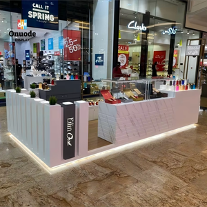 อุปกรณ์จัดแสดงน้ำหอมดีไซน์พรีเมียม ตกแต่งภายในร้านค้าปลีกน้ำหอมสุดหรู บูติก คีออสก์ ผลิตจากวัสดุ MDF และสแตนเลสที่เป็นมิตรกับสิ่งแวดล้อม - Product Image 1