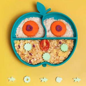 Plato de silicona para bebé con ventosa, plato de alimentación dividido de silicona, vajilla de silicona de grado alimenticio para el hogar, venta al por mayor - Product Image 4