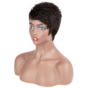 Joedir-Perruque Brésilienne <span class=keywords><strong>Courte</strong></span> Ondulée <span class=keywords><strong>Cheveux</strong></span> Naturels <span class=keywords><strong>pour</strong></span> Femme Noire - Product Image 3