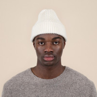 Bonnet en tricot doux et tendance en mélange de cachemire 100% 5 jauges pour hommes