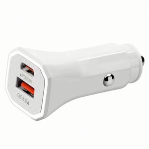 ที่ชาร์จในรถยนต์แบบเร็ว USB A+C รองรับการชาร์จเร็ว Type C PD สำหรับโทรศัพท์รุ่น 16 15 14 13 12 11 Pro Max - Product Image 3