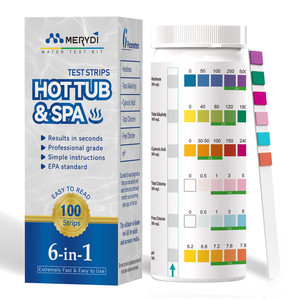 Bandelettes de test pour <span class=keywords><strong>piscine</strong></span> 6 en 1 pour l'analyse de l'eau des piscines et spas : chlore, <span class=keywords><strong>pH</strong></span>, alcalinité, dureté – Résultats rapides sur support papier – 50 unités - Product Image 6