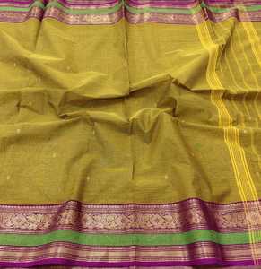 Sari Tradicional Reversible de Algodón KANCHI para Mujer - Ideal para Bodas, Fiestas y Diwali, Largo hasta el Suelo - Product Image 5