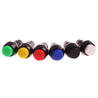 Saklar tombol tekan 2pin, seri PBS-11A, tombol merah kuning putih hijau, mengunci sendiri tombol bulat 2A/250V